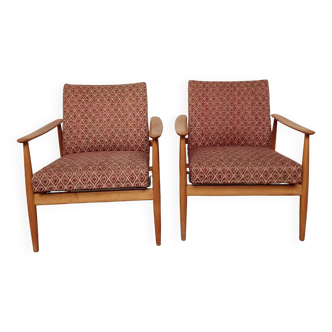 Pair of vintage Scandinavian armchairs