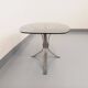 Vintage Rounded Rectangular Oval Coffee Table in Glass and Chromed Metal from the 70s