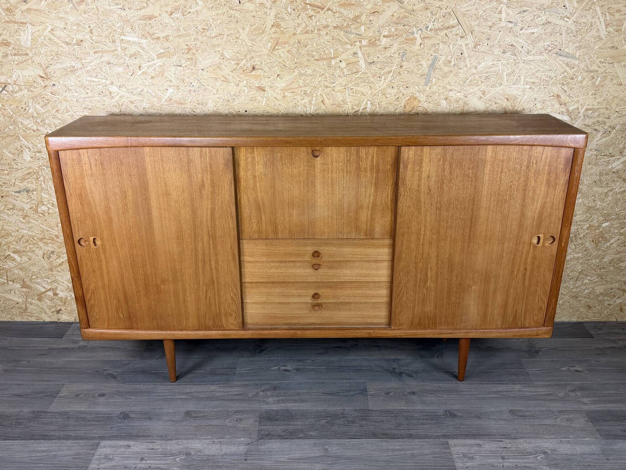 1960s 1970s Teak Sideboard Highboard by H.W. Klein for Bramin Denmark