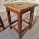 Pair of oak workshop stools – France, 1950s