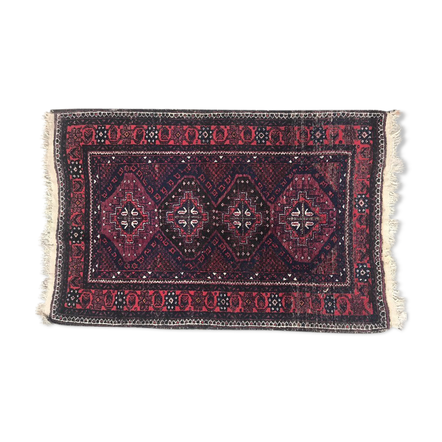 Old handmade Afghan belutch rug 100x154 cm