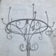 Vintage wrought iron parrot coat rack
