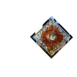 Murano glass & chromed metal wall lamp attributed to  Mazzega Italy 1960s