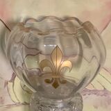 Vase verre fleur de lys