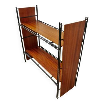 Multi-furniture shelf, teak and lacquered metal, 1960s