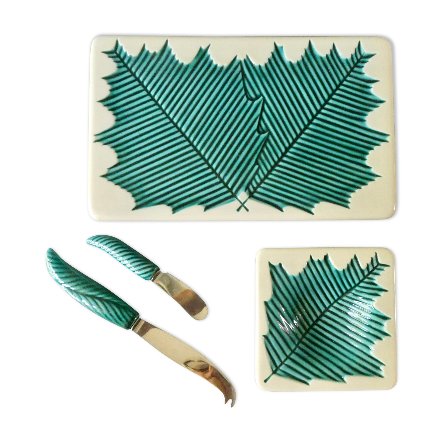 Verceram ceramic cheese set of the 60s