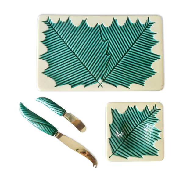 Ensemble à fromage en céramique Verceram des années 60
