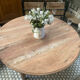 Round farmhouse coffee table