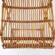 Vintage Curved rattan and bamboo armchair - 1960s