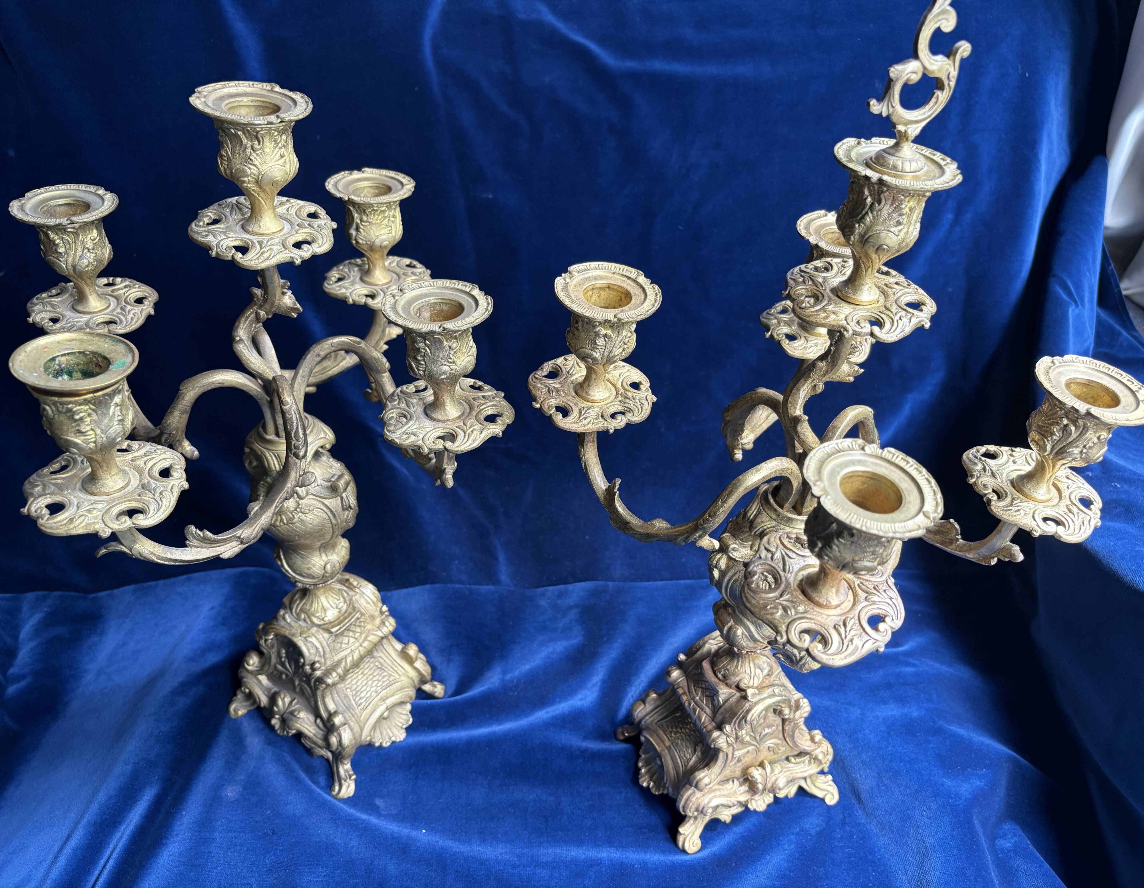 Paire de candélabres en bronze XIX eme