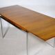 Mid Century Walnut Dining Table with Chrome Base, 1960s