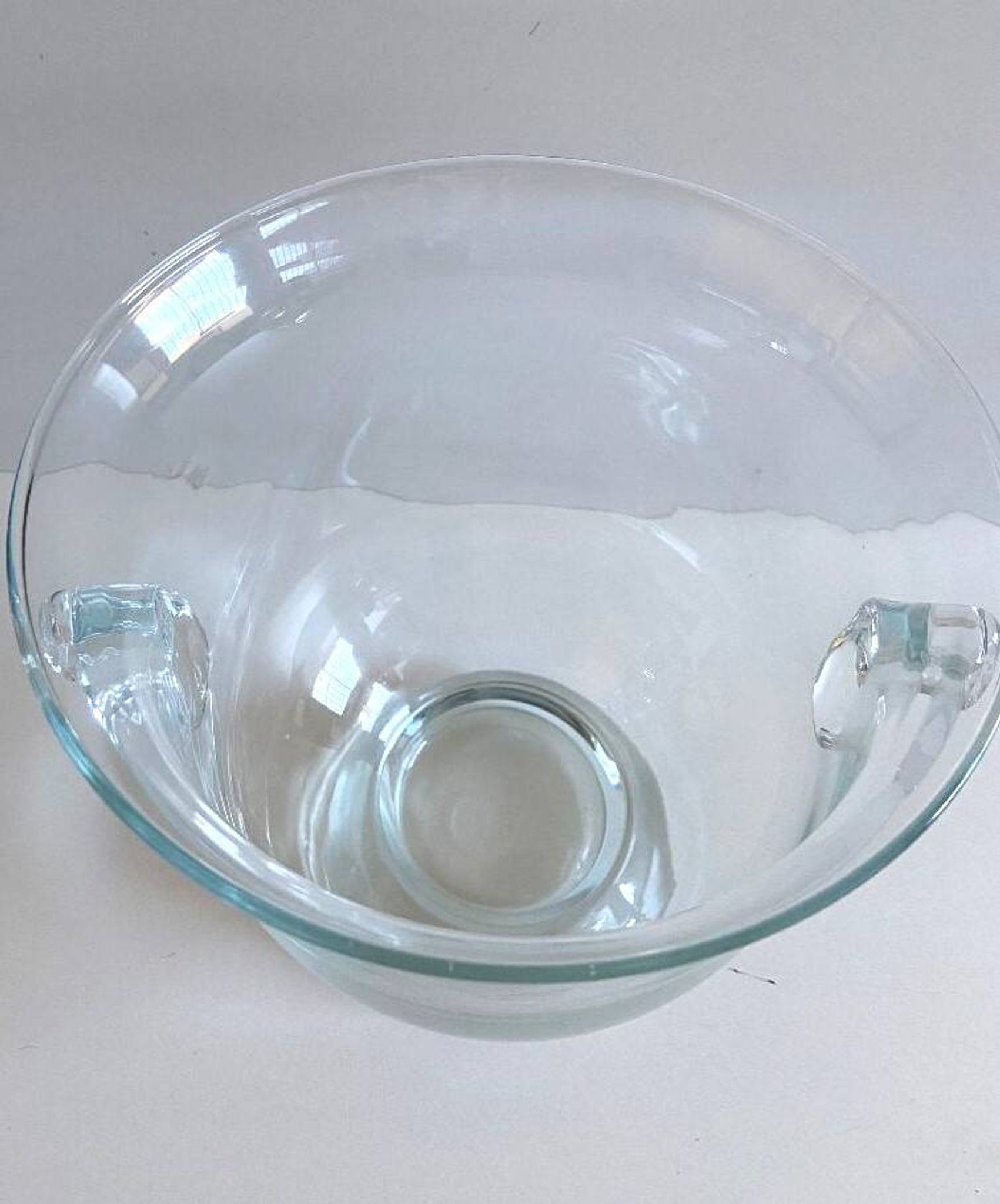Gros Seau à Champagne ou Glace Rafraichissoir Vase Terrarium Verre Soufflé