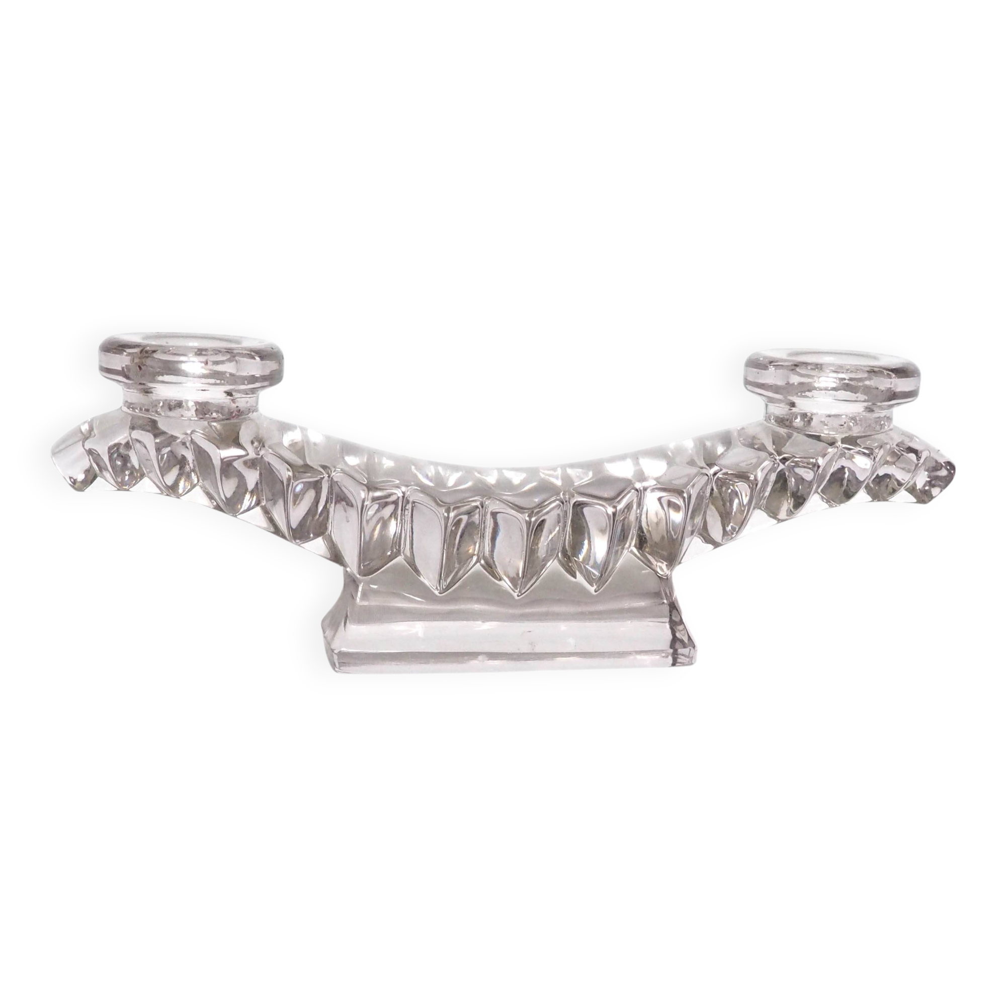 Double violet candle holder