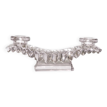 Double violet candle holder