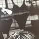 Very large original print, early 2000. Street woman lingerie