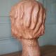 Sculpture signed Doloire, terracotta sculpture, sculpture of a man's head, collection, interior decoration.