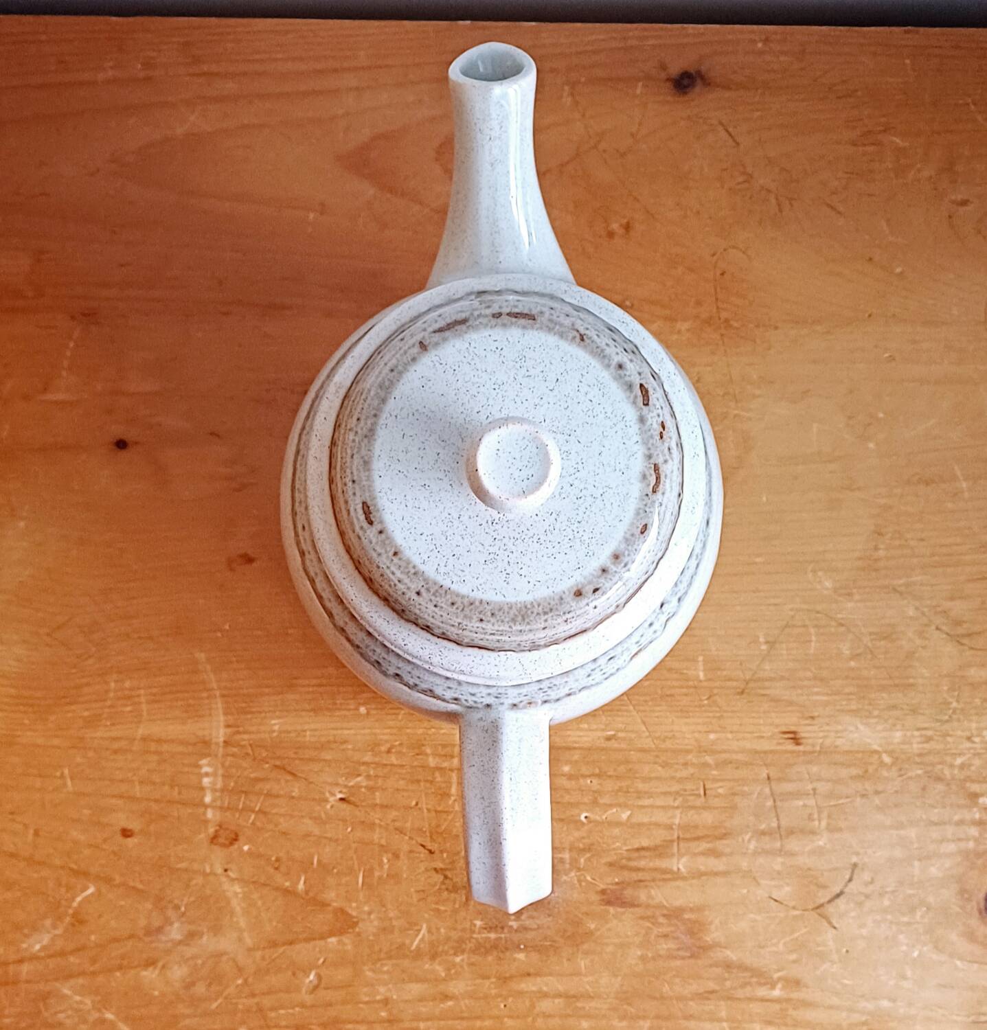 Antique coffee pot in handcrafted stoneware