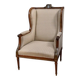 Wingback armchair in walnut, Louis XVI style – late 19th century