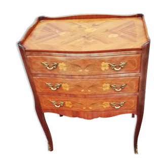 Chest of drawers 3 drawers Louis XV style