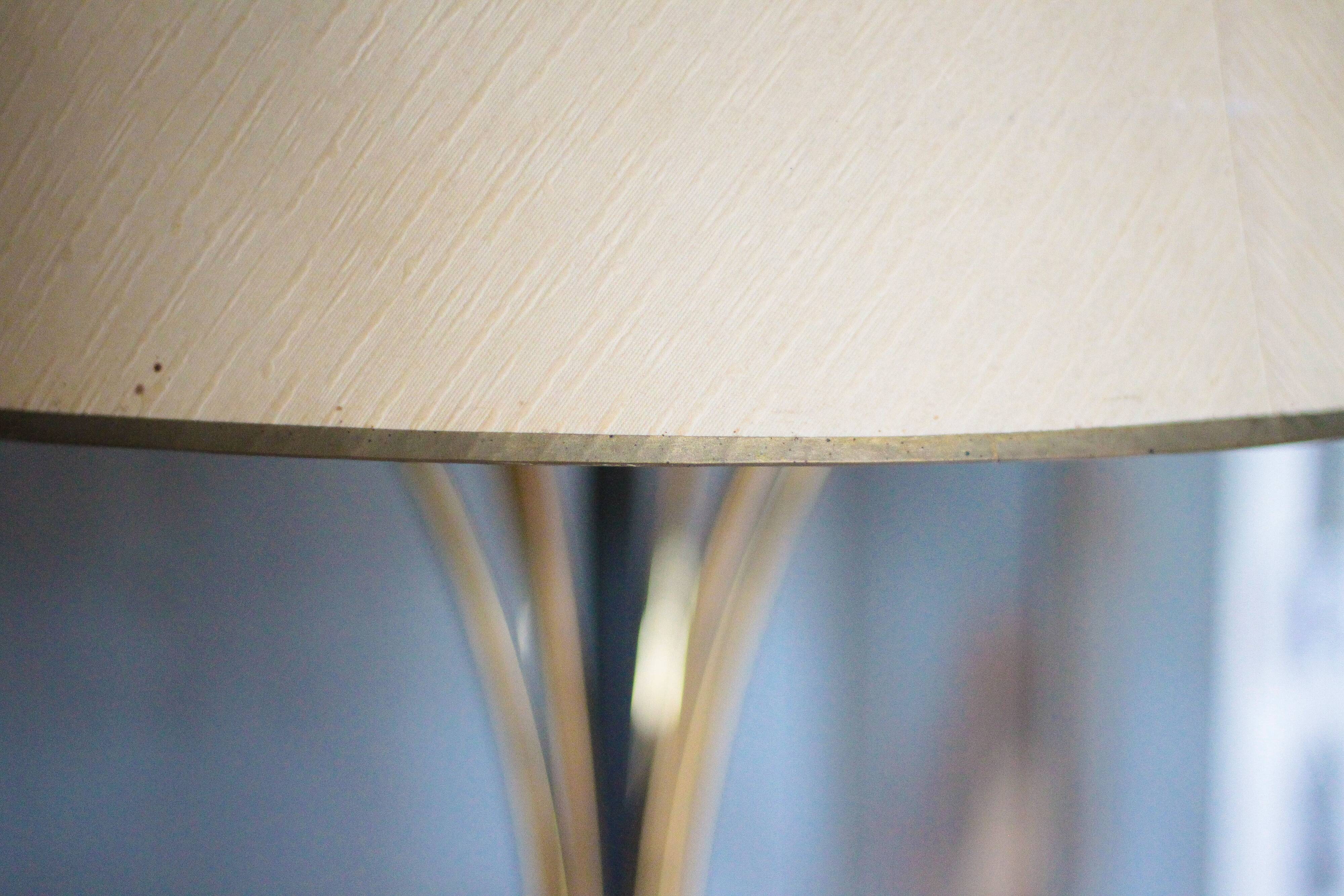 1950s floor lamp published by Maison Arlus, vintage standing lamp.