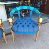 Pair of Rampazzi chairs, Italian
