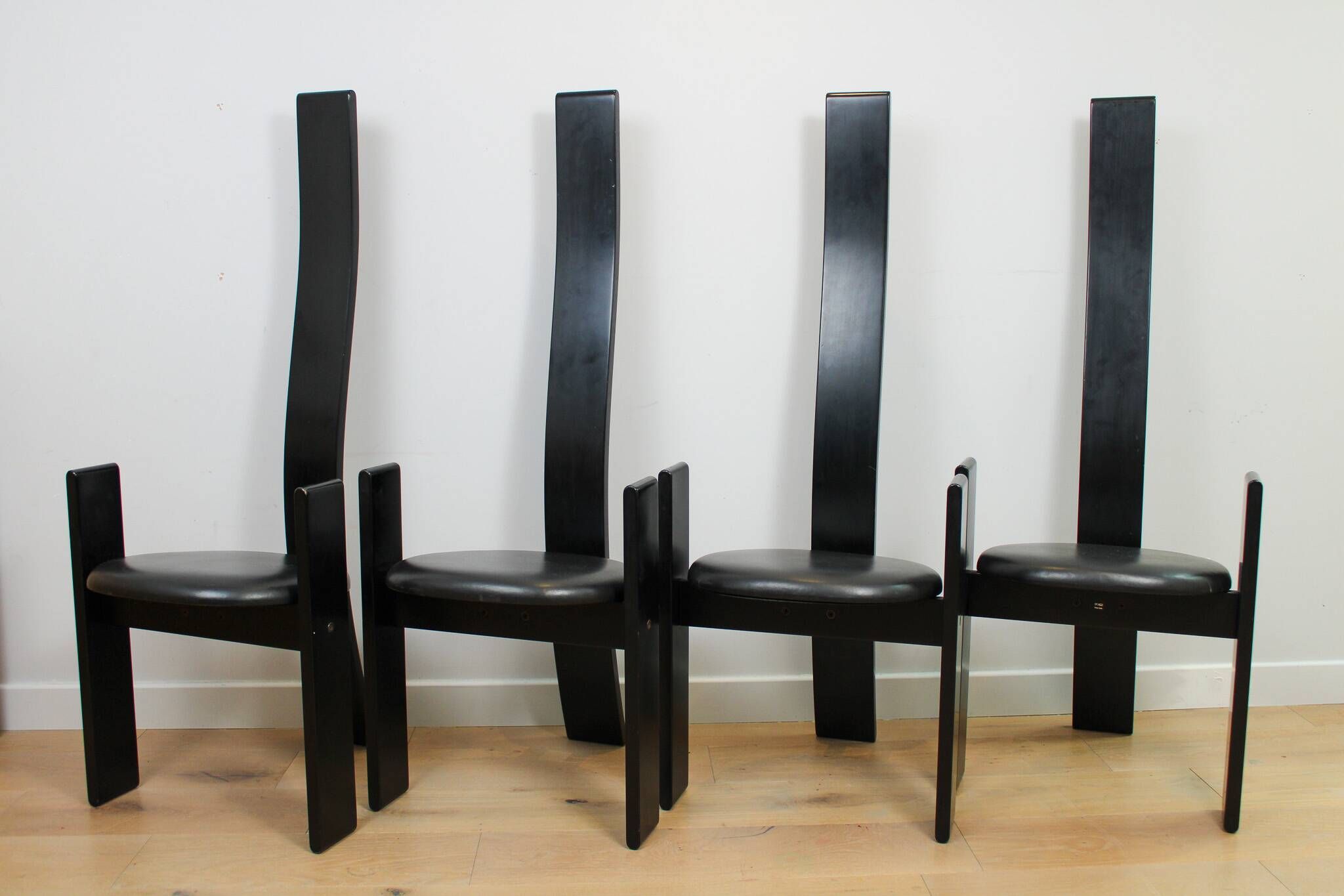 Set of 4 dining chairs model 'Golem' designed by Vico Magistretti for Poggi