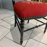 Antique Napoleon III Chair Embroidery