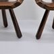 Paire de chaises brutalistes tripodes