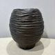 Handmade Ceramic Vase — Textured Bronze Glaze, 1970s