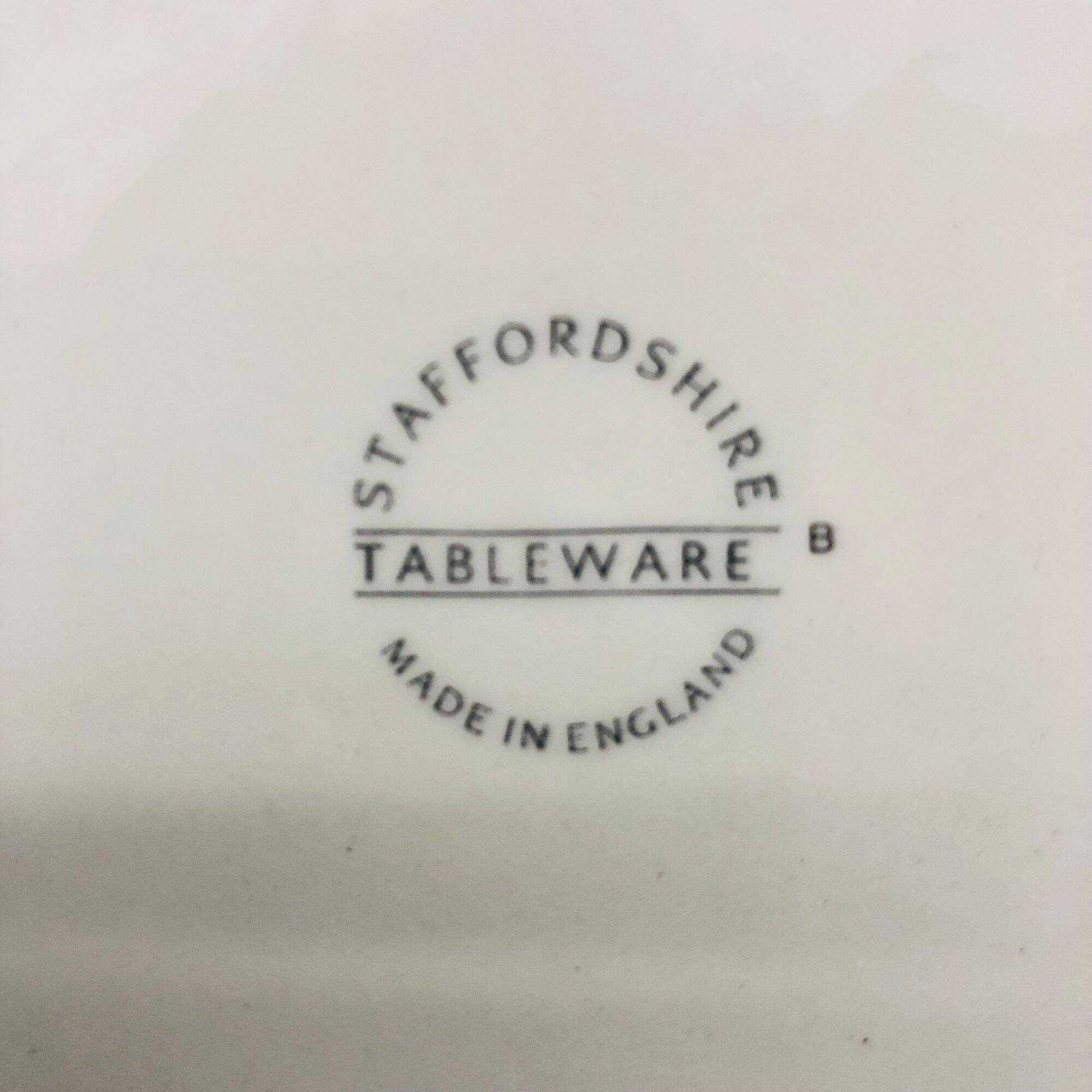 6 dessert plates, "Staffordshire" (England).