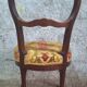Carved walnut Napoleon III style velvet medallion chair
