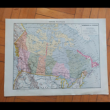 Old political map of Canada Larousse