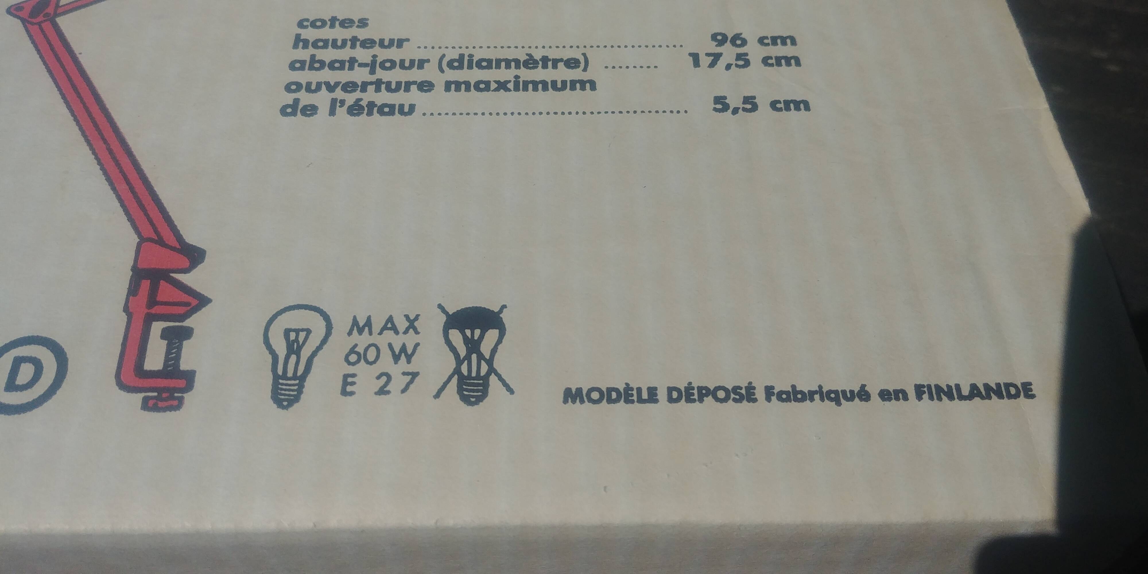 Old architect's lamp, new in original box, Relux brand, black