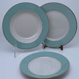 Service complet amande et or Limoges, 6 assiettes