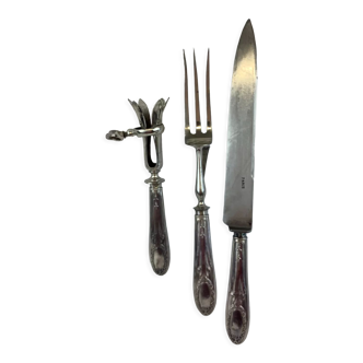 Old leg of lamb service, in silver made in France
