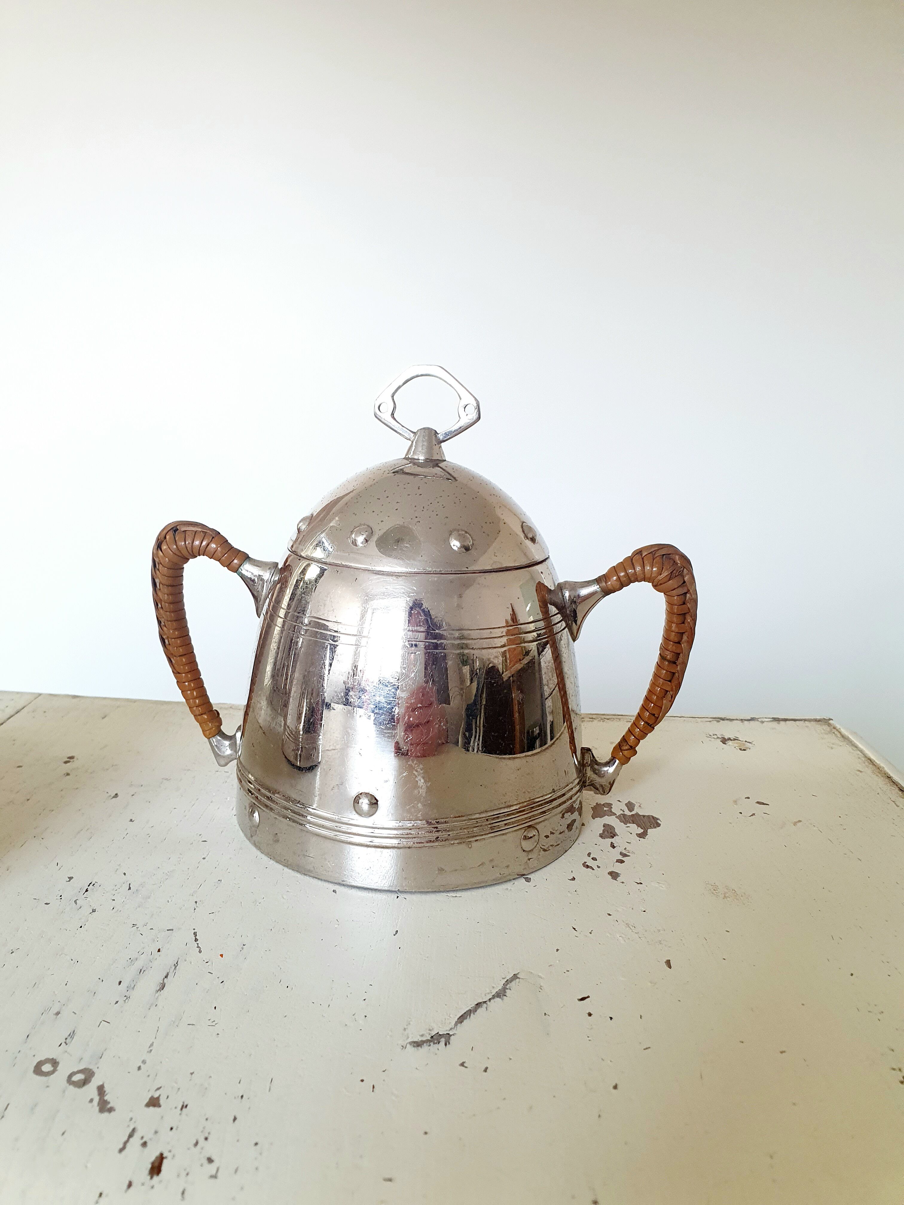 Coffee maker, milk pot and sugar bowl set
