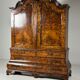 Dutch burr walnut cabinet ca. 1740