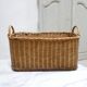 Panier vintage en rotin et en bois