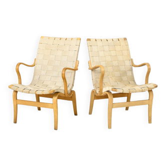 Pair of 'Eva' armchairs by Bruno Mathsson