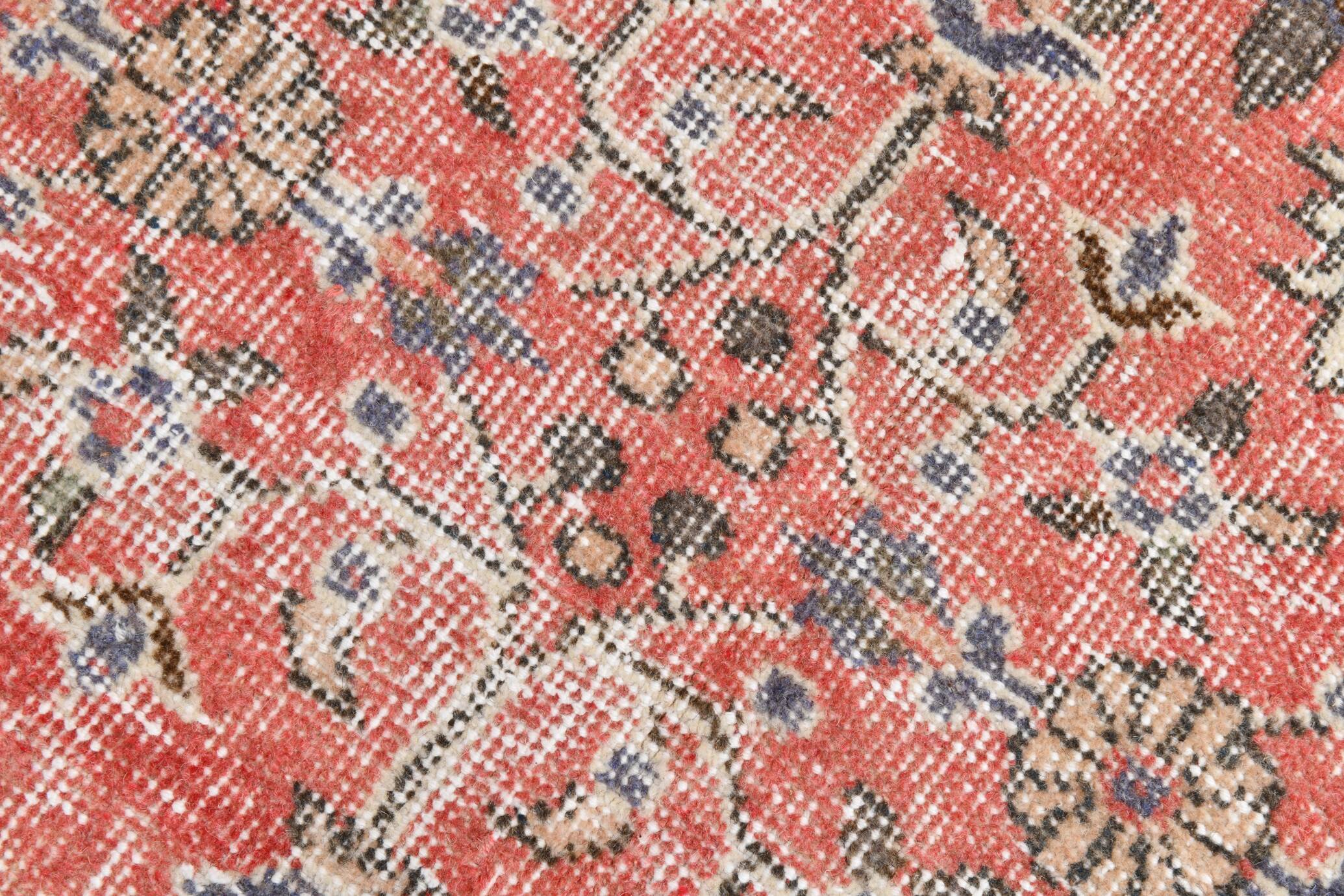 7x10 Pale Red Beige Turkish Area Rug, 209x308Cm SK 21028