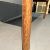 Oak farmhouse table, black top