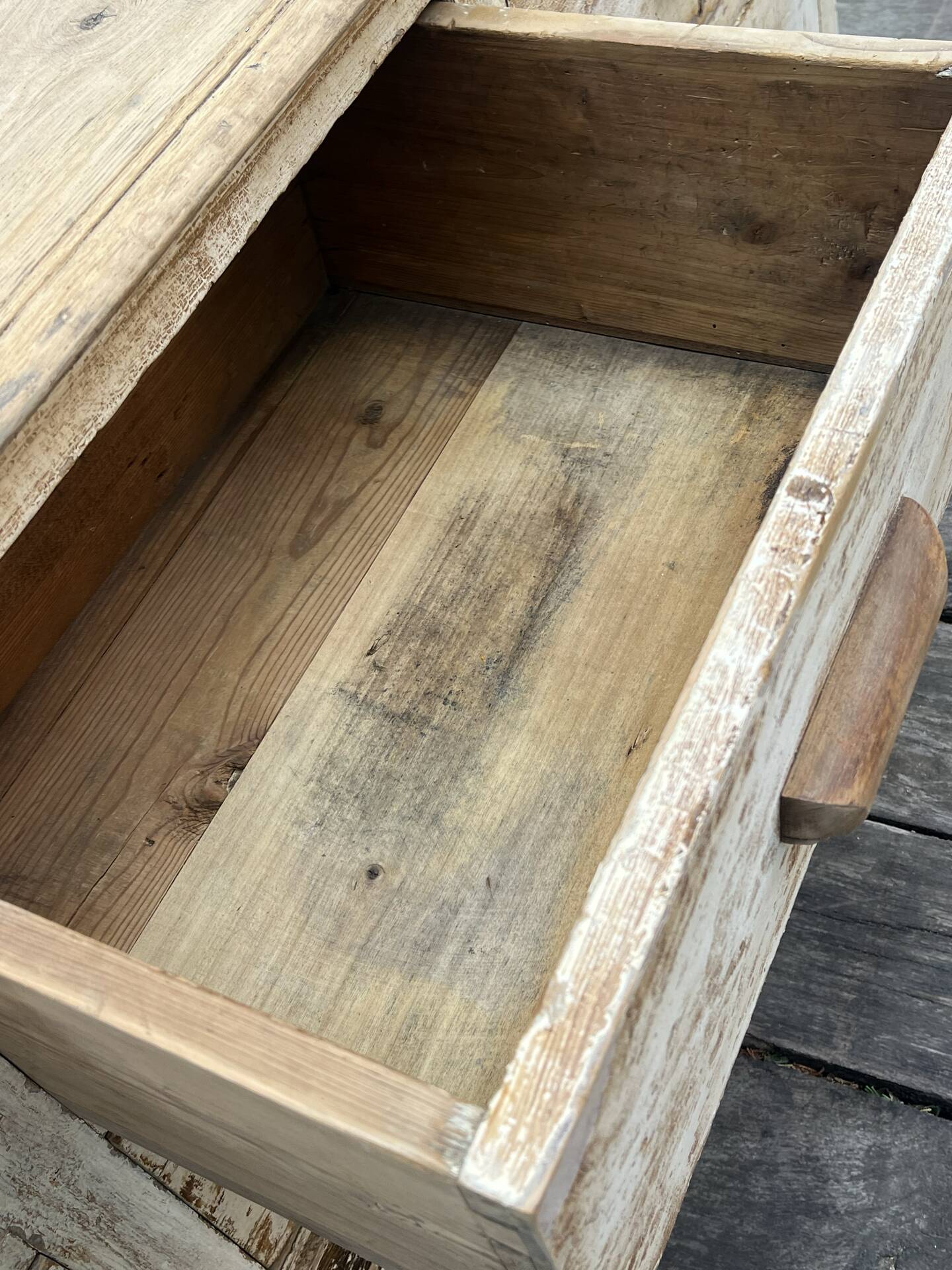 Very beautiful antique shop workbench with 8 drawers.