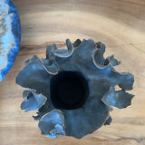 Vase céramique contemporaine bleu
