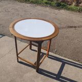 Table d'appoint italienne vintage Giorgetti Galaxy en bois blanc