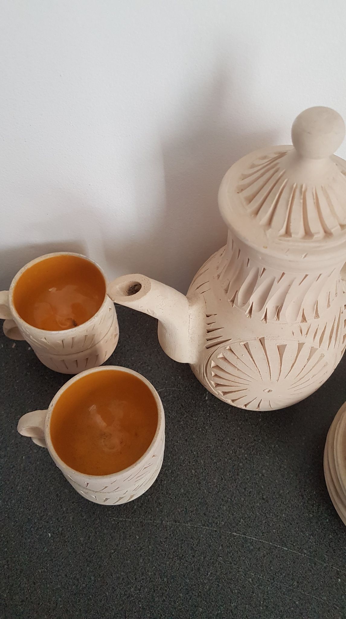 Terracotta tea set