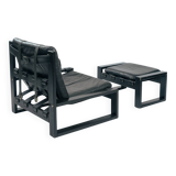 Chaises longues brutalistes avec repos-pieds de Sonja Wasseur, années 1970