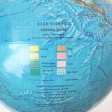 Vintage globe luminous world map Scan Globe Denmark 1973