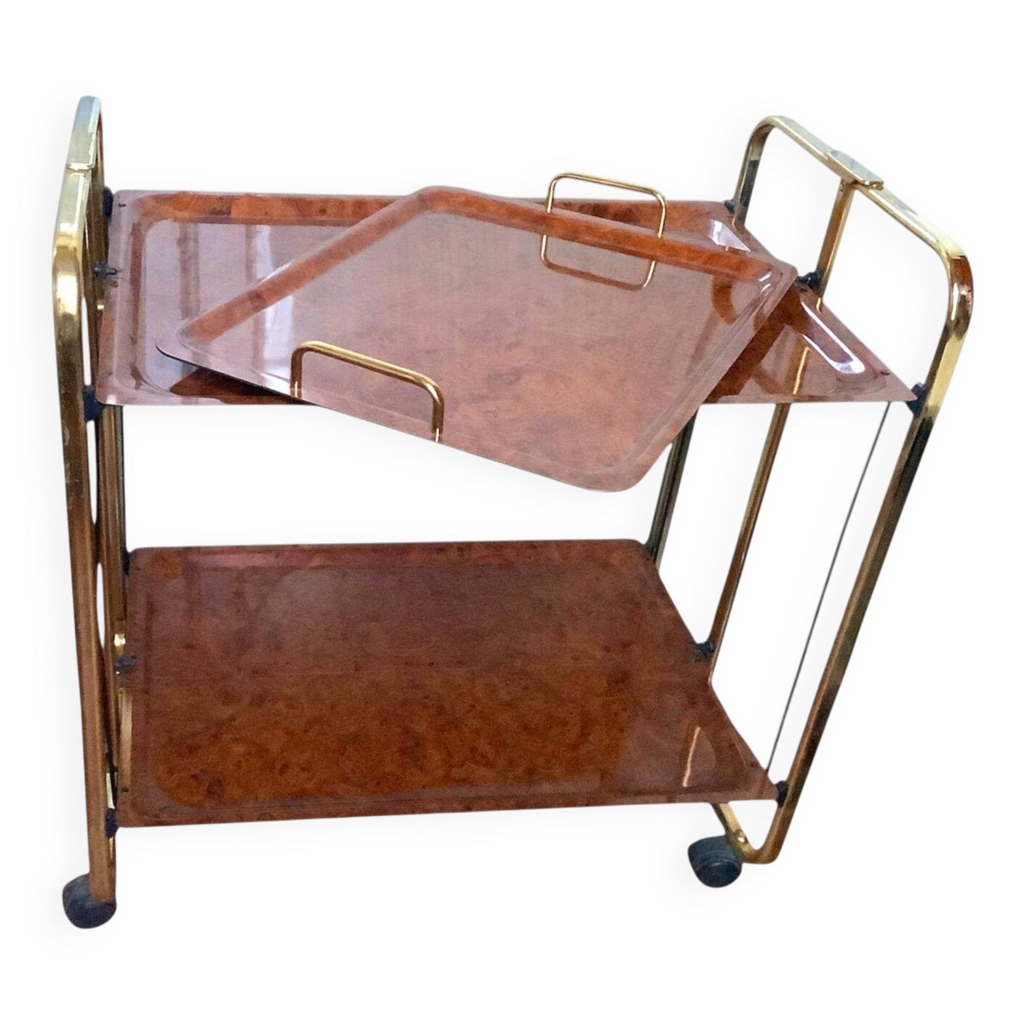 Vintage folding trolley + removable tray