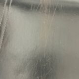 Lot of 4 tubular metal and black leather chairs MG5 Grassi style 70s