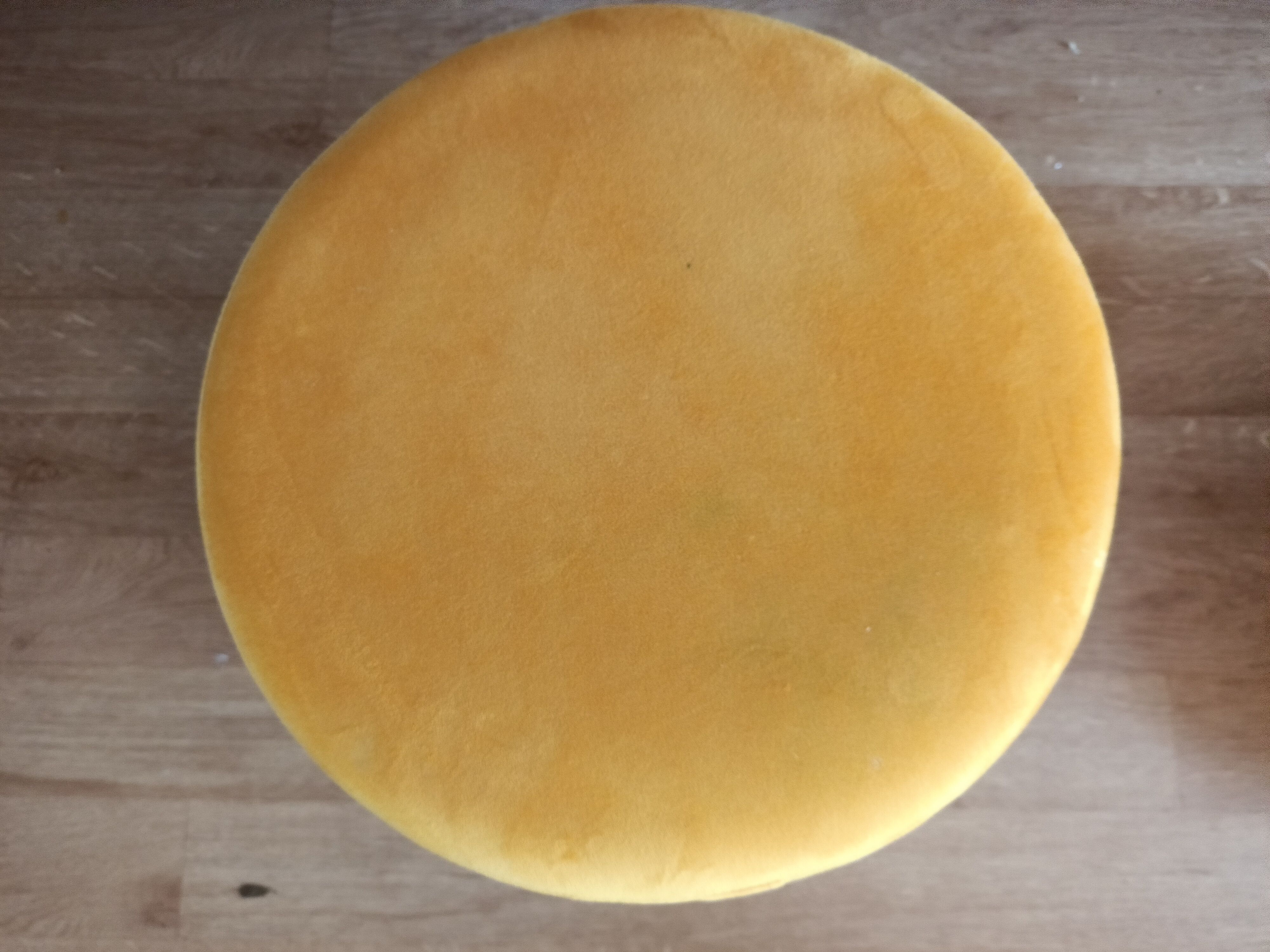 Duo poufs orange velours